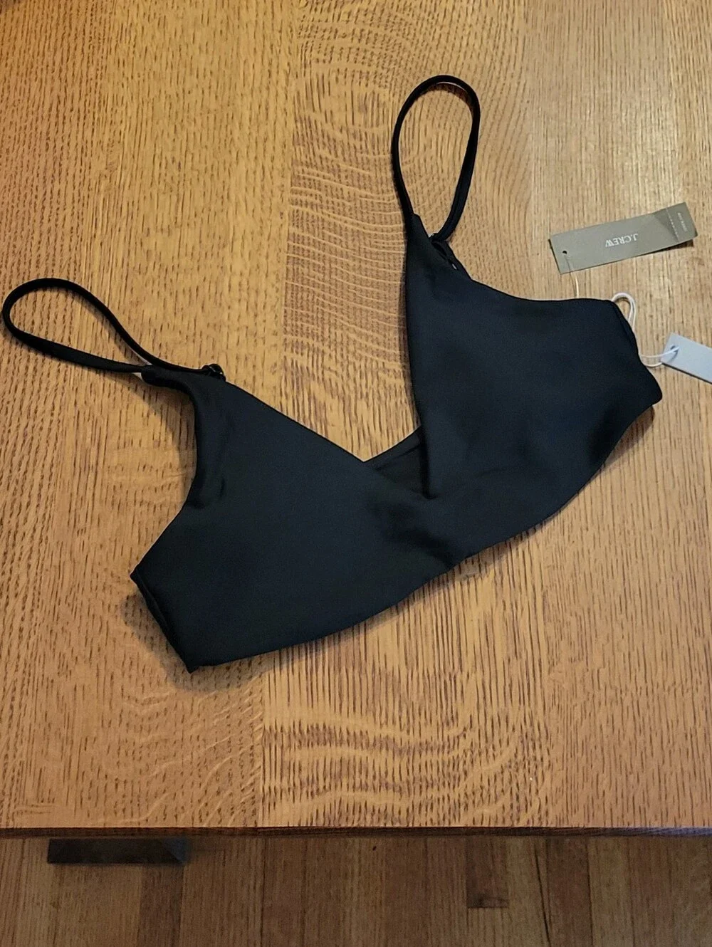 J. Crew Classic Sculpt Lana Bikini Top - black